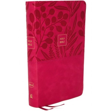 NKJV Compact End-Of-Verse Reference Bible L/P L/S Pink - Thomas Nelson